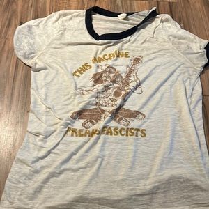Women’s graphic tee (obey) -this machine freaks fascist